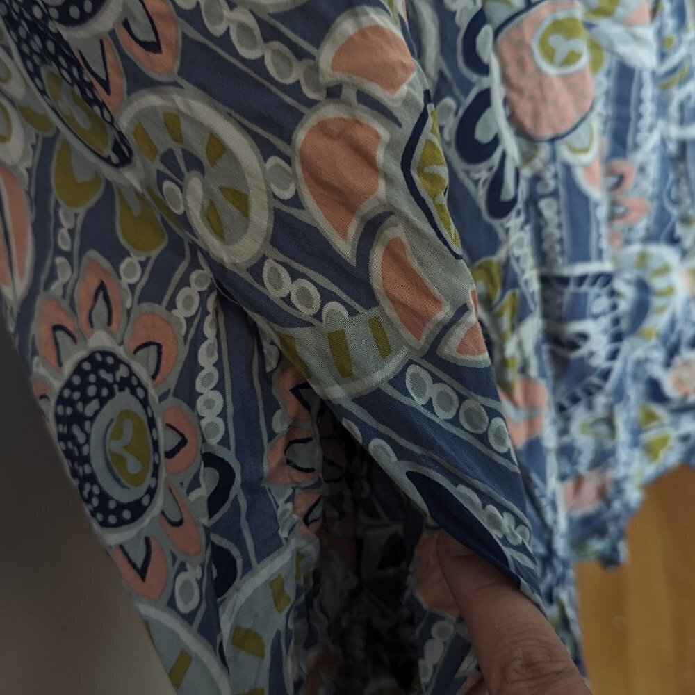 Anthropologie Lilka Sundress Navy Blue Botanical Print Sleeveless Tank Dress - Picture 6 of 8